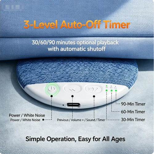 Hush pillow speaker white noise modes